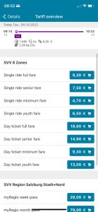 Bus fare wolfgangsee