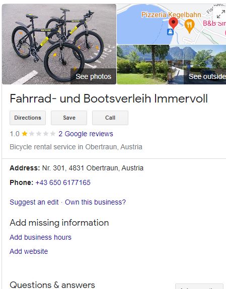 Immervoll Bike Rental: Situated on the lakeshore, near the Hallstatt pier,